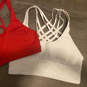 Lululemon White Strappy Sports bra